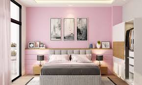 pink paint colour walls and rooms