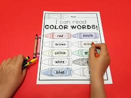 Children will learn colors through a collection of preschool color worksheets that involve matching, drawing help preschool age kids learn their colors with our series of color worksheets. Free Color Words Printables The Kindergarten Connection