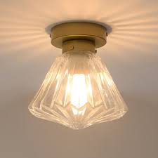 Clear Glass Scalloped Ceiling Lighting