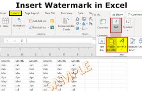 Watermark In Excel How To Add Watermark In Excel Step