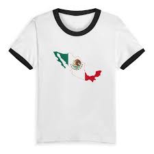 Amazon Com Mexico Flag Map Unisex Childrens Short Sleeve T