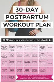 Postpartum Workout Plan 30 Day