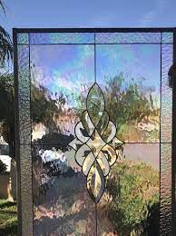 Iridescent Leaded Stained Glass Window