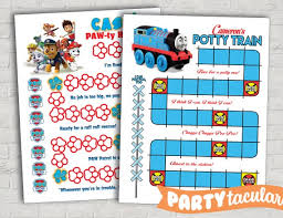 Potty Training Chart Shown In Paw Patrol Thomas The Train