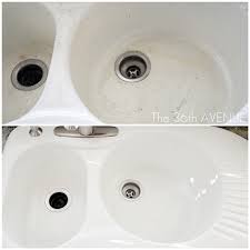 how to clean a porcelain sink the