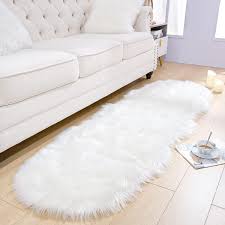 2x6 ft faux sheepskin area rugs silky