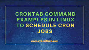 schedule cron jobs in linux