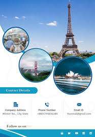 tourism two page brochure template