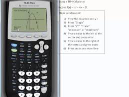 Using A Graphing Calculator To Find The