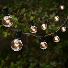 G40 String Lights With 25 G40 Clear Vintage Backyard