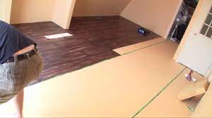 time lapse painting faux wood floors