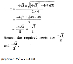 quadratic equations given in question