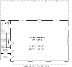 3 bay garage living plan with 2