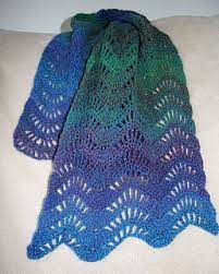 ravelry lacy feather and fan wrap