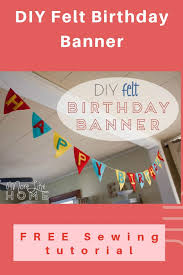 diy felt birthday banner free sewing