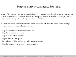 Letters Of Recommendation For Nursing Students Barca
