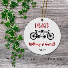 tandem bike love gift ceramic ornament