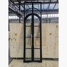Black Steel Frame Glass Doors Modern