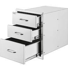 triple bbq access drawers