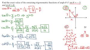 remaining trig functions