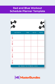 15 best workout schedule templates