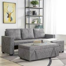 Pull Out Sleeper Sectional Storage Sofa
