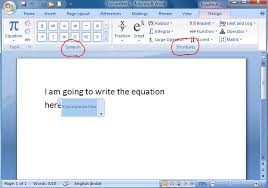 Equation Using Microsoft Word