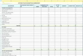 Home Remodeling Cost Mate Template Luxury Excel Construction