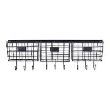 Iron Wire Wall Organizer With Hooks