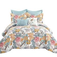 blue yellow full queen comforter set
