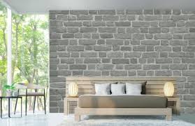 Grey Brick Wallpaper 144x100 Removable