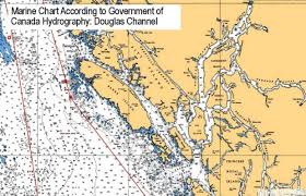 Marine Chart Of Douglas Channel According To Government Of