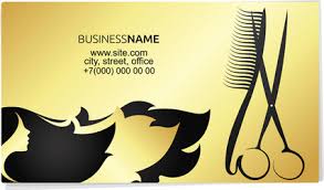 beauty salon business card vector