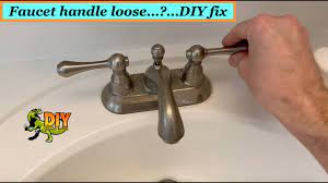 Bathroom faucet handles loose/wobbly - DIY fix - YouTube
