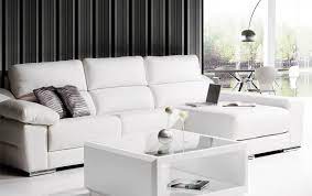 sofa piel blanca diamond chaise longue
