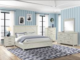 Ifd terra 2pc panel bedroom set in distressed vintage white. Spruce Creek Farmhouse White King Bedroom Set My Furniture Place