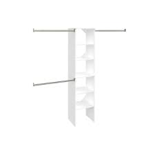 wide closet system kit with 5 shelves
