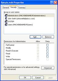 igning asp net permissions to files