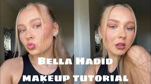 bella hadid bronzy make up tutorial