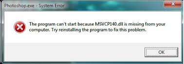 solved msvcp140 dll is missing error