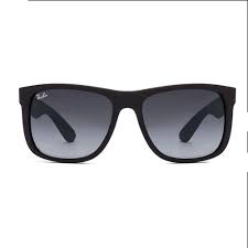 Ray Ban Rb4165 Small Size 55 Matte Black Blue Gradient Men Sunglasses