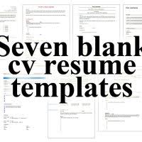 Choose from many popular resume styles, including basic, academic, business, chronological, professional, and more. 7 Free Blank Cv Resume Templates For Download Get A Free Cv