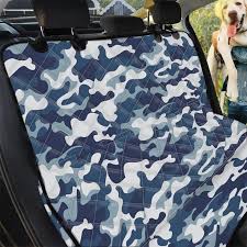 Blue Navy Camo Print Pet Car Seat Cover