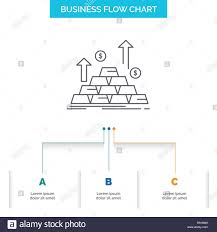 Gold Coin Cash Money Growth Business Flow Chart Design