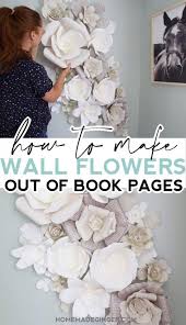 Wall Flowers Out Of Book Pages