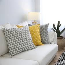 modern sofa cushion cover yellow