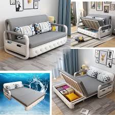 sofa bed wood metal with storage e