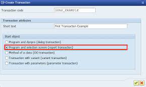 create transaction code tcode in sap