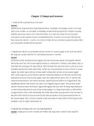 chapter essays and answers money supply economic equilibrium 