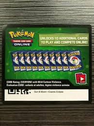 Cards outlet is specialized in offering pokemon code cards online with fast shipping. Pokemon Sm Cosmic Eclipse Tcg Online Code Cards 12 Count Ebay